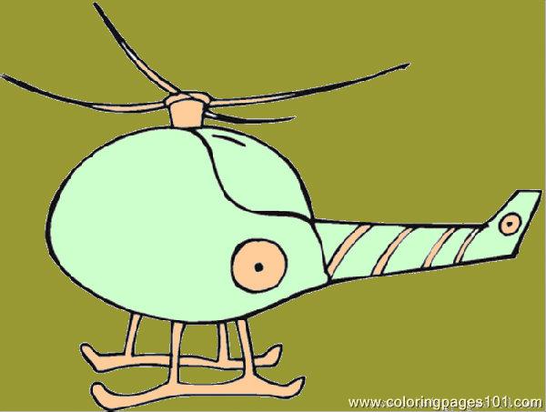 600x453 Funny Helicopter Coloring Page