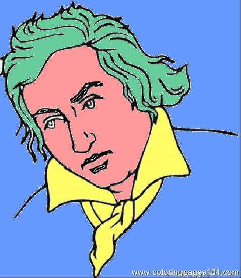478x550 Ludwig Van Beethoven Coloring Page
