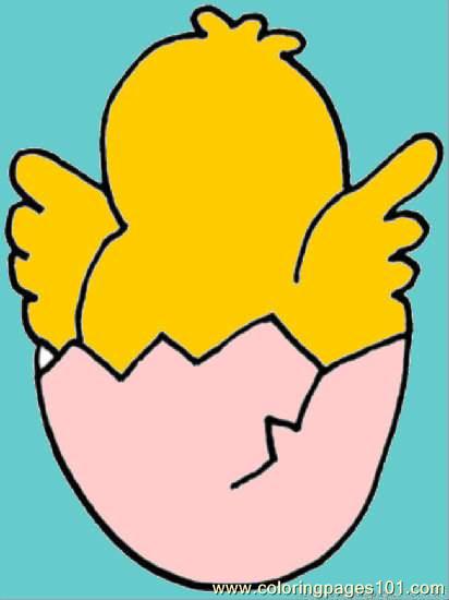 412x550 Normal Draw Chick Coloring Page