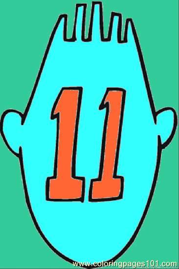 366x550 Number 11 Coloring Page
