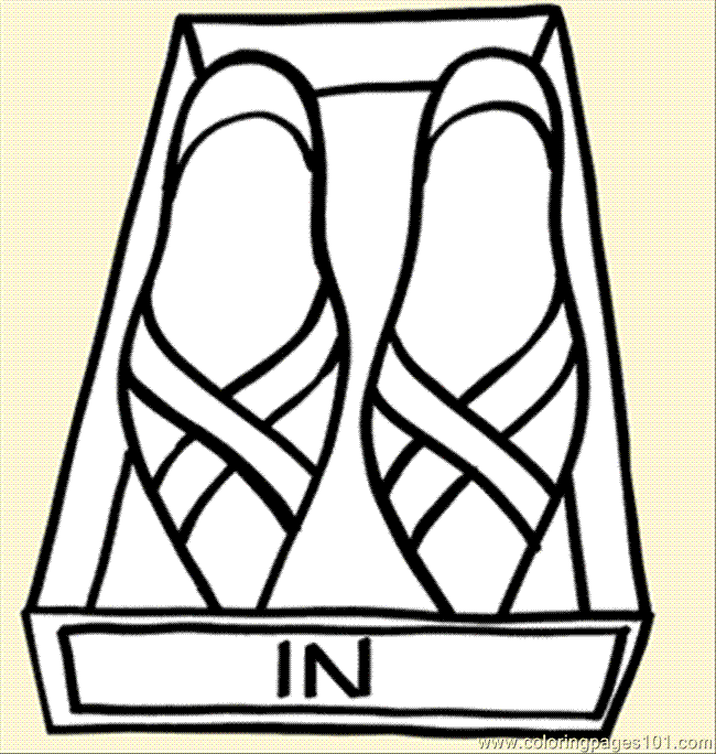 650x684 Shoes In Box For Repair Coloring Page