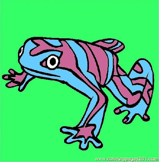 540x550 Venezuelan Yellow Frog Coloring Page
