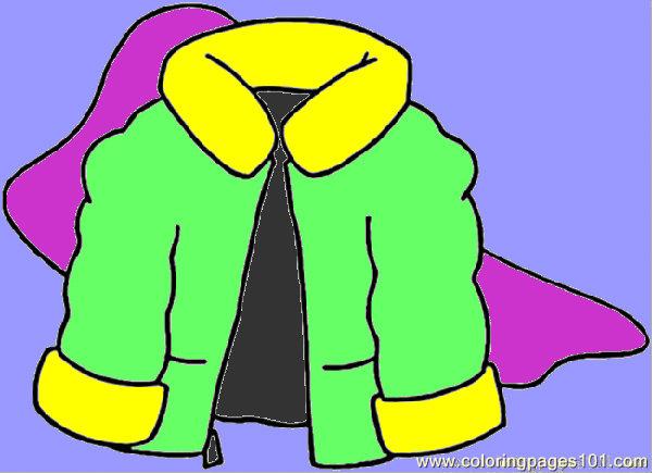 600x435 Winter Coat Coloring Page