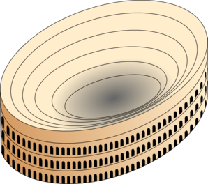 298x264 Coliseum Top View Clip Art