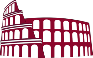 298x186 Colosseum Rome Simplified Bordeaux Clip Art