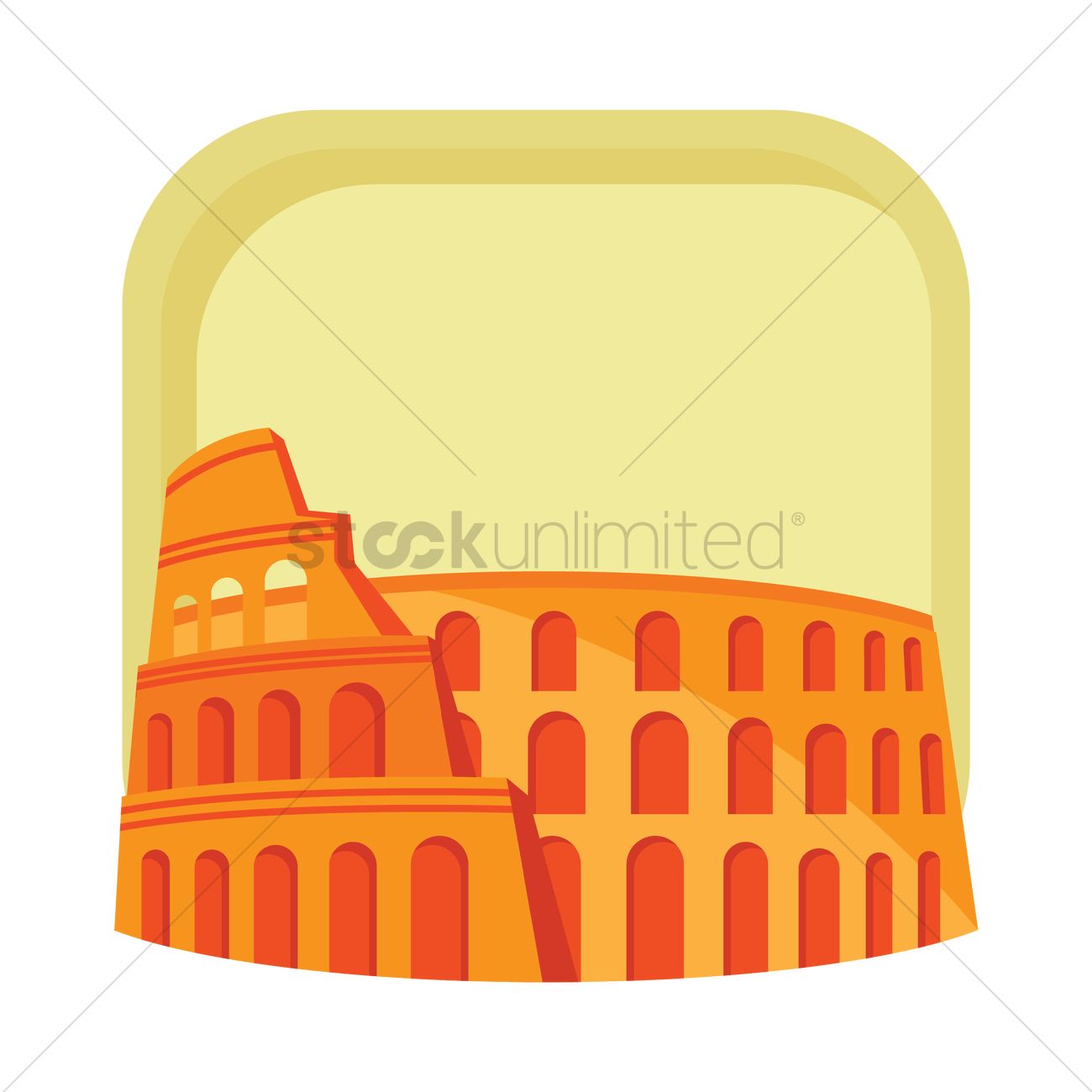 1300x1300 Colosseum Vector Image