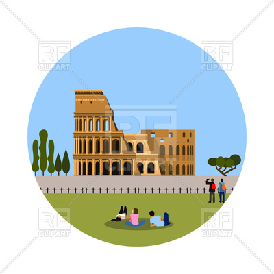 400x400 Colosseum Icon Royalty Free Vector Clip Art Image