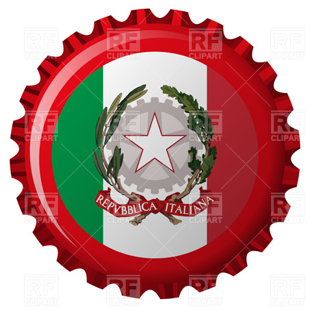 453x453 Symbols Of Italy Set Flag And Map, Colosseum And Leaning Tower