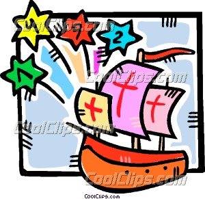 300x291 Christopher Columbus Arrives In America Clip Art