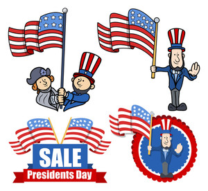 300x276 Happy Presidents Day Banner George Washingtons Cartoon Clip Art