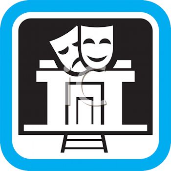 350x350 Theater Icon With The Comedy And Tragedy Masks