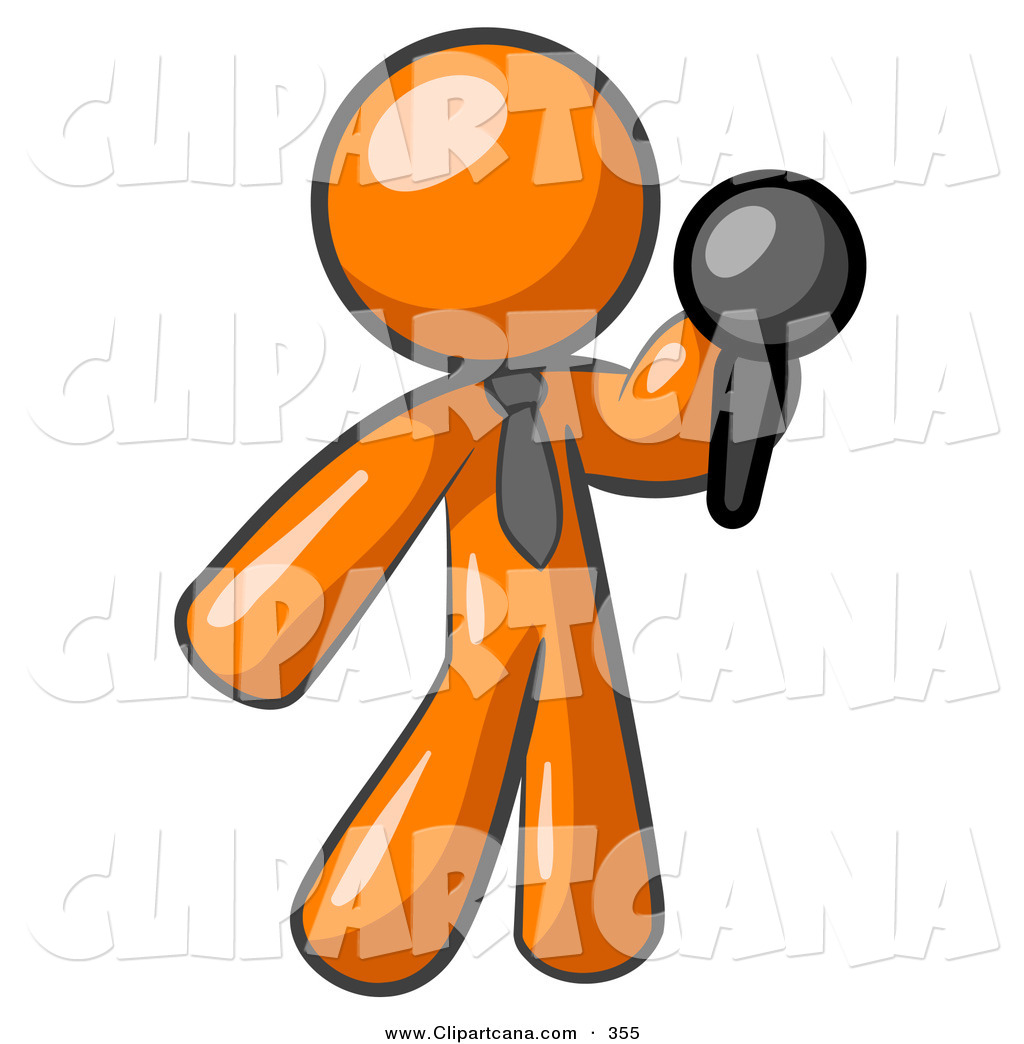 1024x1044 Vector Clip Art Of A Shiny Orange Man, A Comedian Or Vocalist