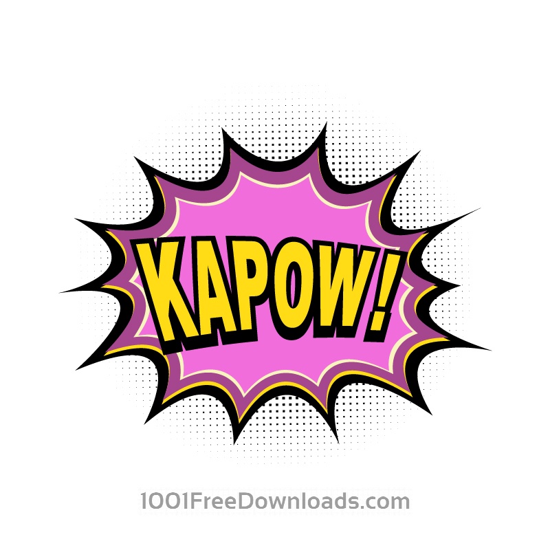 800x800 Free Vectors Comic Book Explosion, Kapow Abstract