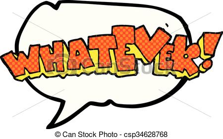 450x280 Freehand Drawn Comic Book Speech Bubble Cartoon Whatever! Clip