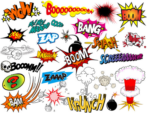 500x387 Instant Download Superhero Clip Art Digital Comic Book Clip Art