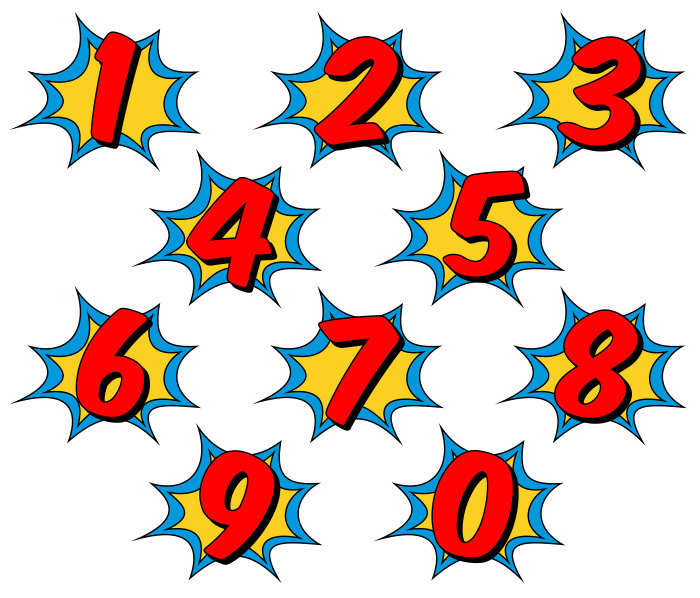 700x598 Superhero Clipart Comic Book Clip Art Comic Book Numbers