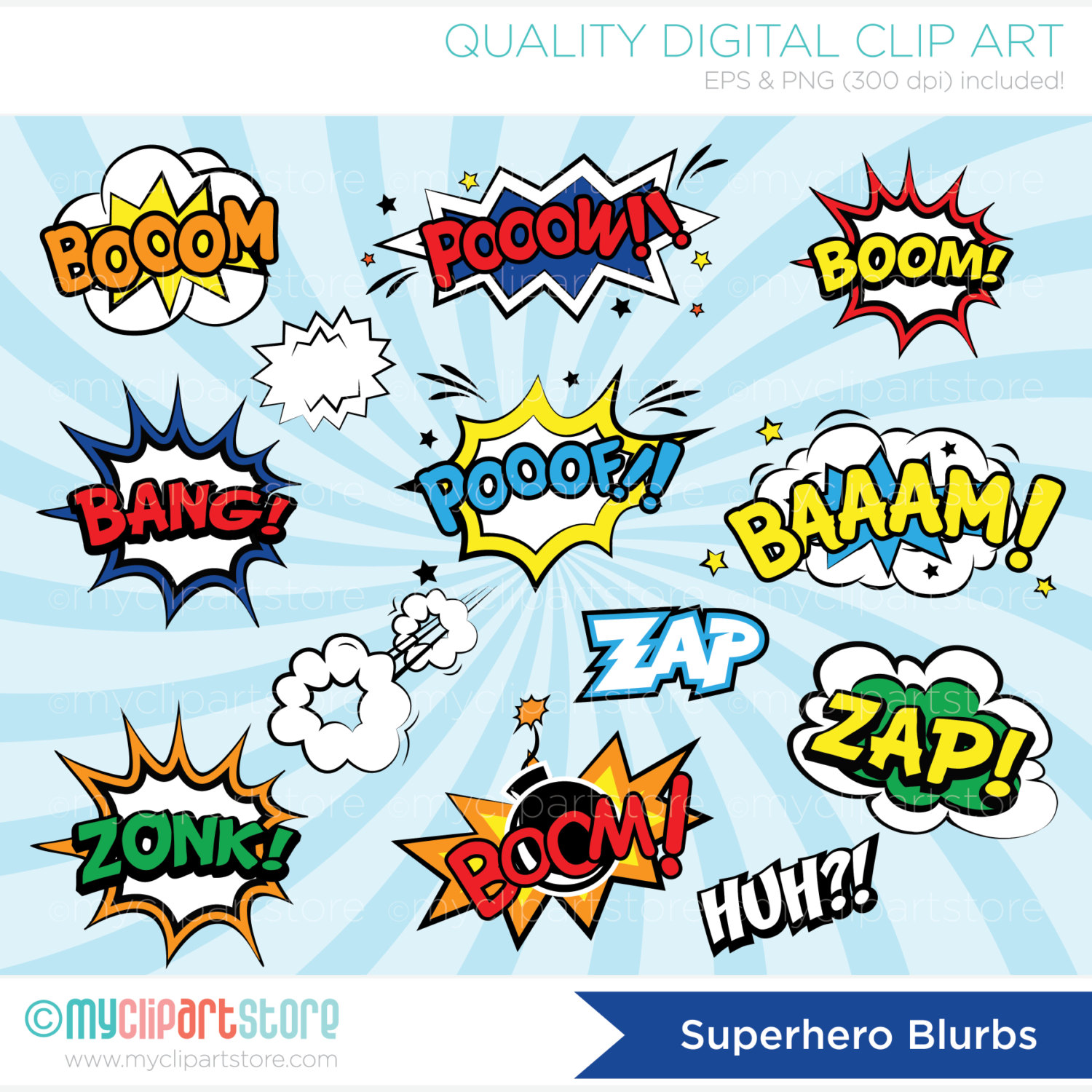 1500x1500 Clipart Superhero Comic Book Comic Text Speech Bubbles