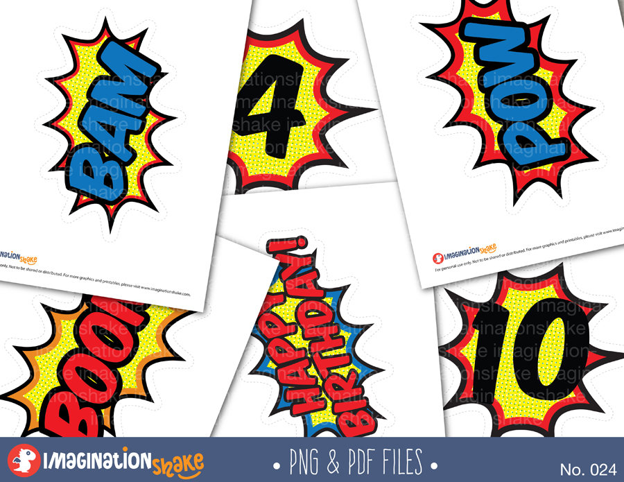 900x695 Comic Book Party Clip Art Amp Printables Set Comic Bubbles Clipart