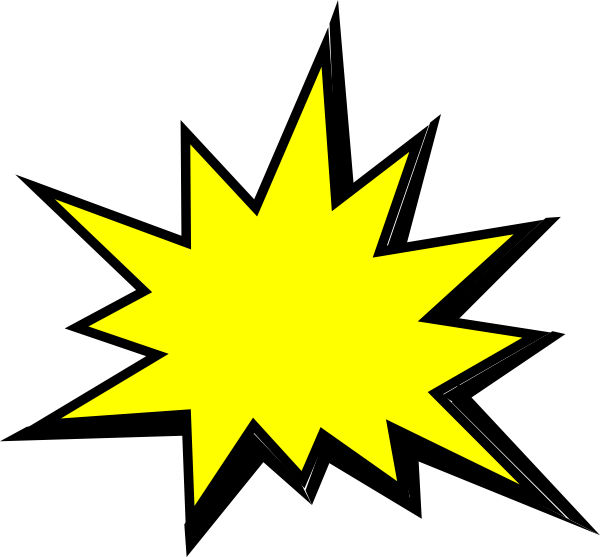 600x557 Yellow Comic Pow Clip Art