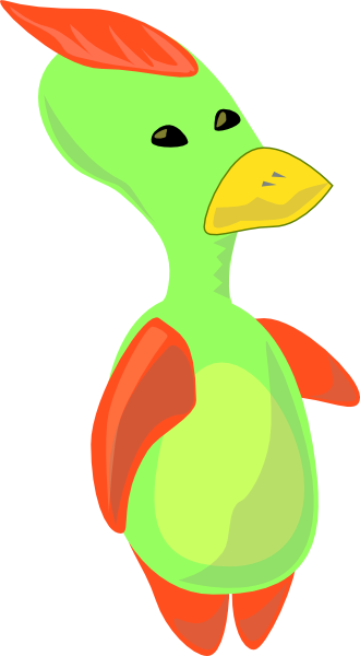 330x600 Alien Duck Clip Art