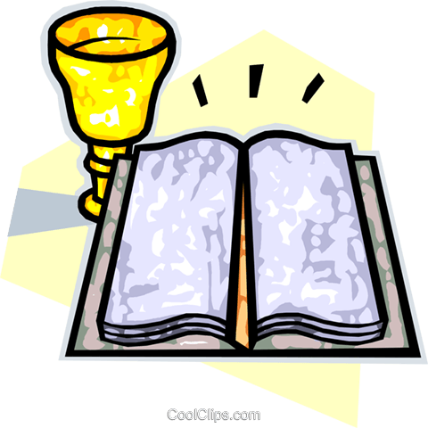 480x480 Bible With Communion Cup Royalty Free Vector Clip Art Illustration