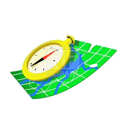 400x400 Compass And Terrain Map Free Download Vector Clip Art Image