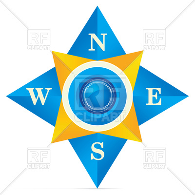 400x400 Blue Compass Royalty Free Vector Clip Art Image