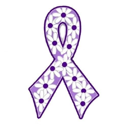 500x500 Purple Alzheimers Ribbon Clipart