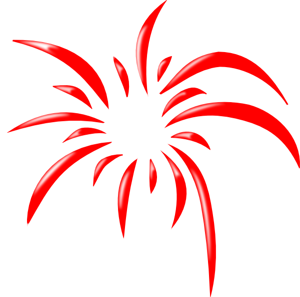 600x593 Complex Red Firework Clip Art Clipart Panda