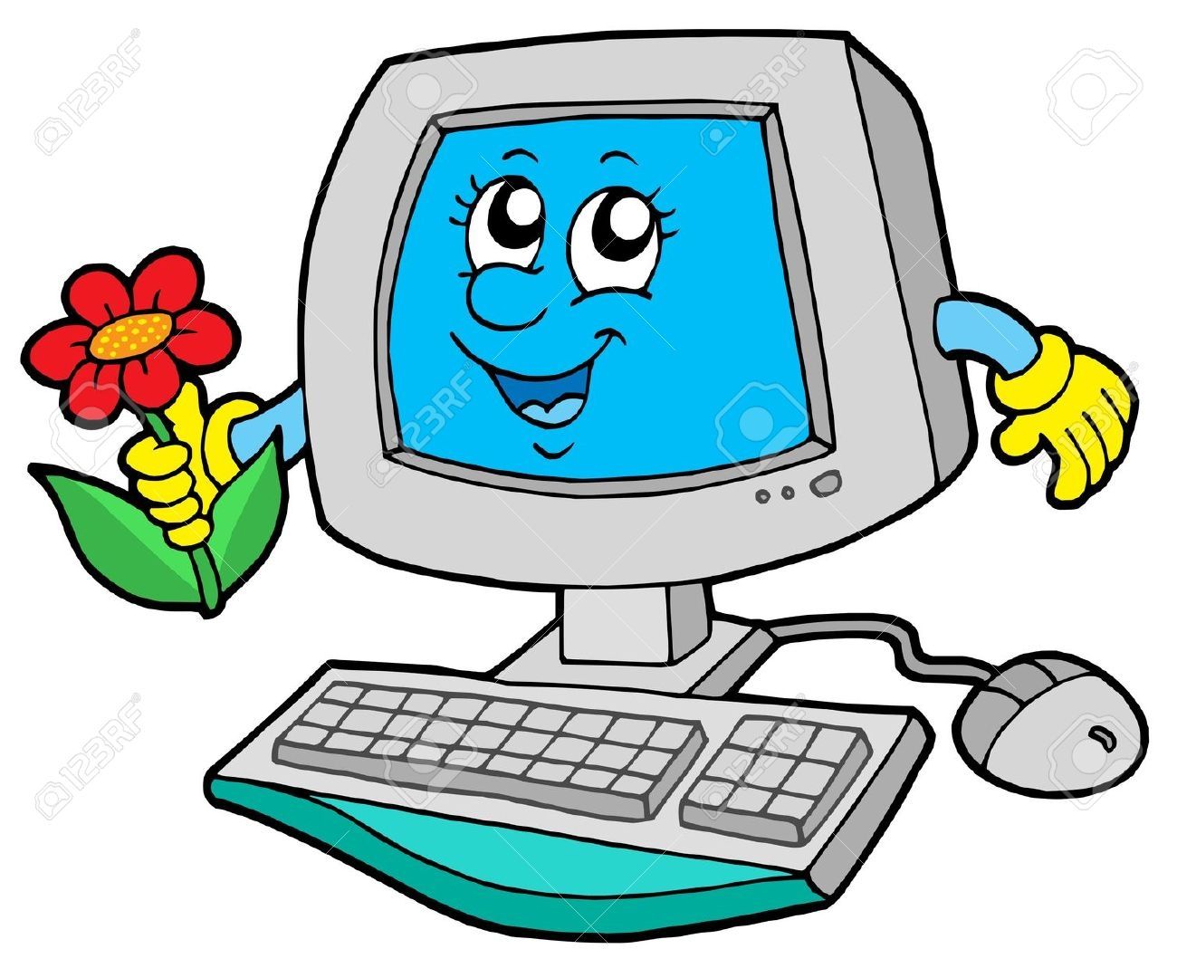 1300x1069 Computer Clipart Cartoon