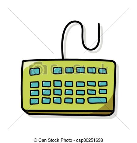 450x470 Computer Keyboard Doodle Vectors
