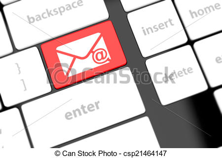 450x320 Computer Keyboard With E Mail Key Drawing