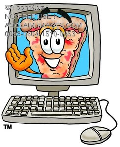 244x300 Stock Clipart Image Of Cartoon Pizza Character Waving