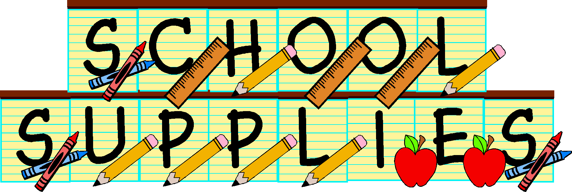 1874x629 47 Free School Supplies Clipart