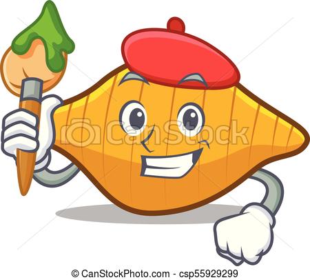 450x406 Artist Conchiglie Pasta Character Cartoon Vector Eps Vectors