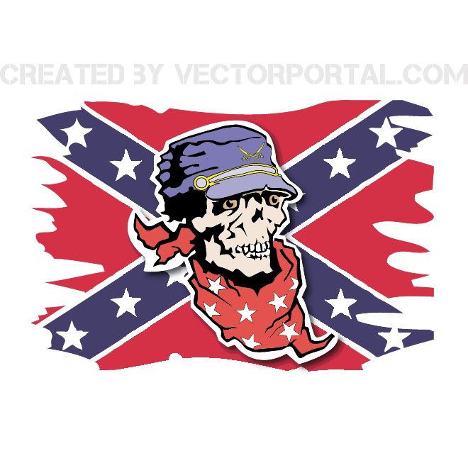 660x660 Confederate Flag Free Vector 123freevectors