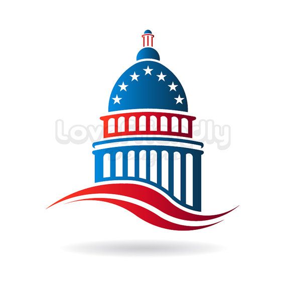 570x570 Capitol Building Patriotic Logo Clip Art. America Center