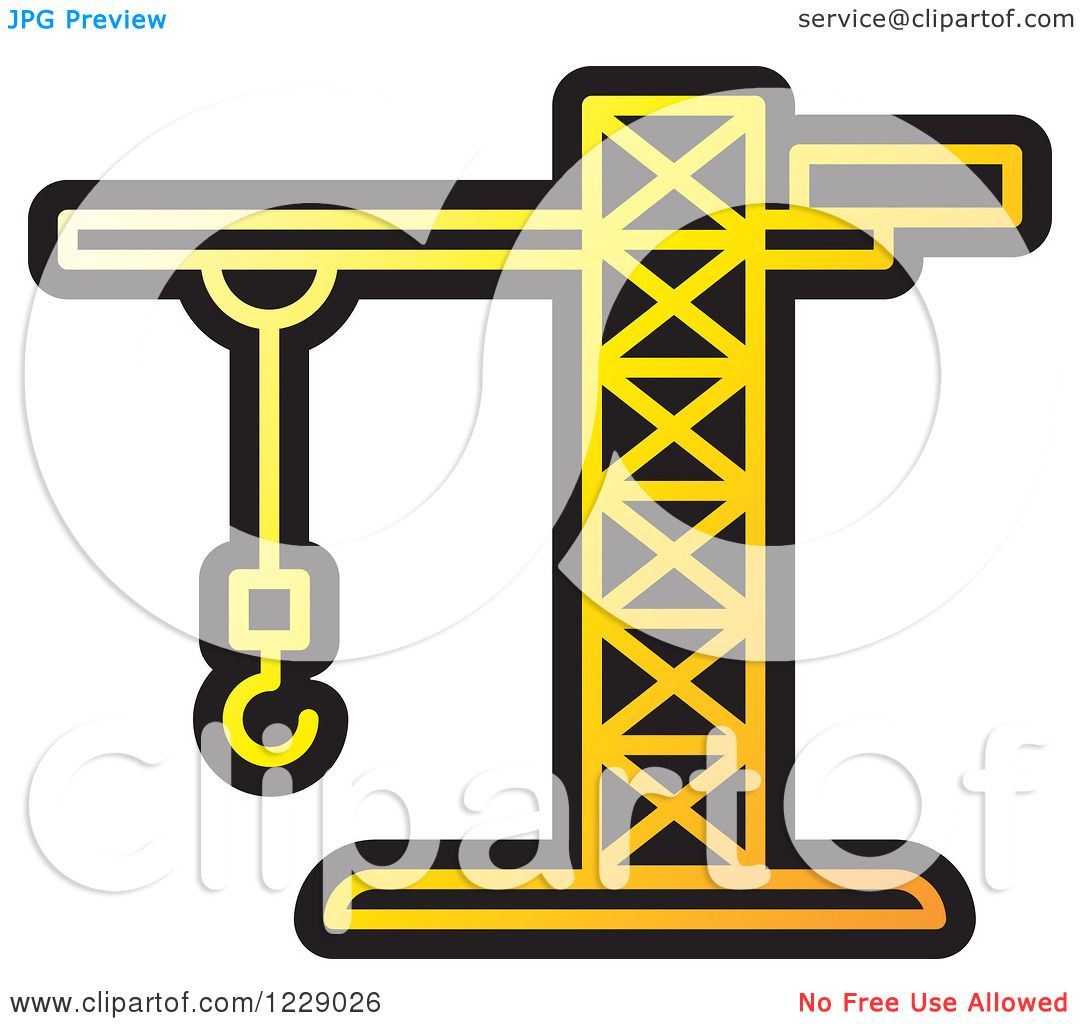 1080x1024 Clipart Of A Yellow Construction Crane Icon