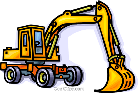 480x326 Construction Equipment, Shovel Royalty Free Vector Clip Art