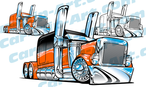 500x300 Big Rig Tow Truck Vector Clip Art Need It I Have It! Hot Rod