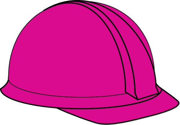 600x419 Pink Construction Hard Hat Clip Art