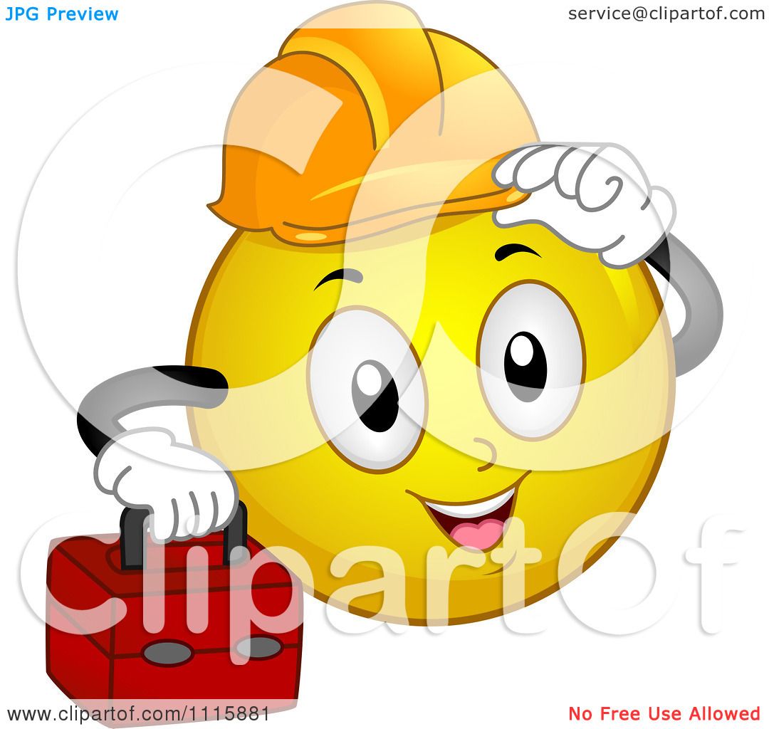 1080x1024 Clipart Construction Worker Smiley Carrying A Tool Box And Tipping