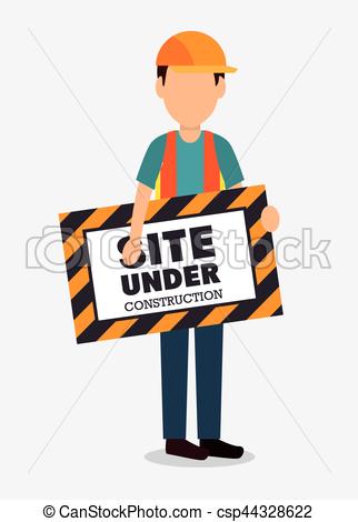 322x470 Professional Construction On Site Vector Illustration Design