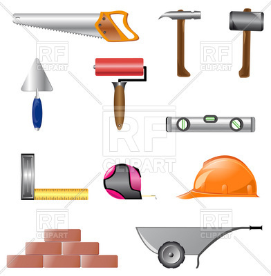 392x400 Construction Tools (Building Instruments) Vector Image Vector