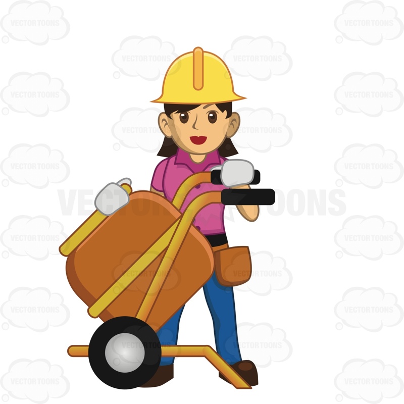 800x800 Female Construction Worker Using A Large Machine On Work Site