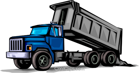 480x254 Dump Truck Royalty Free Vector Clip Art Illustration Indu0033