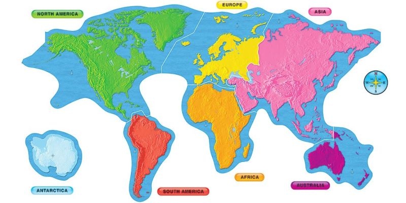 800x400 7 Continents Map Printable Map Hd