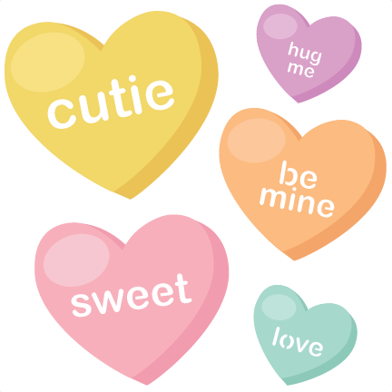 432x432 Candy Hearts Svg Cutting Files Valentine Svg Files Valentines Svg