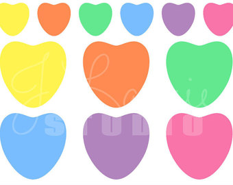 340x270 Digital Clipart Heart Letters Valentine Convo