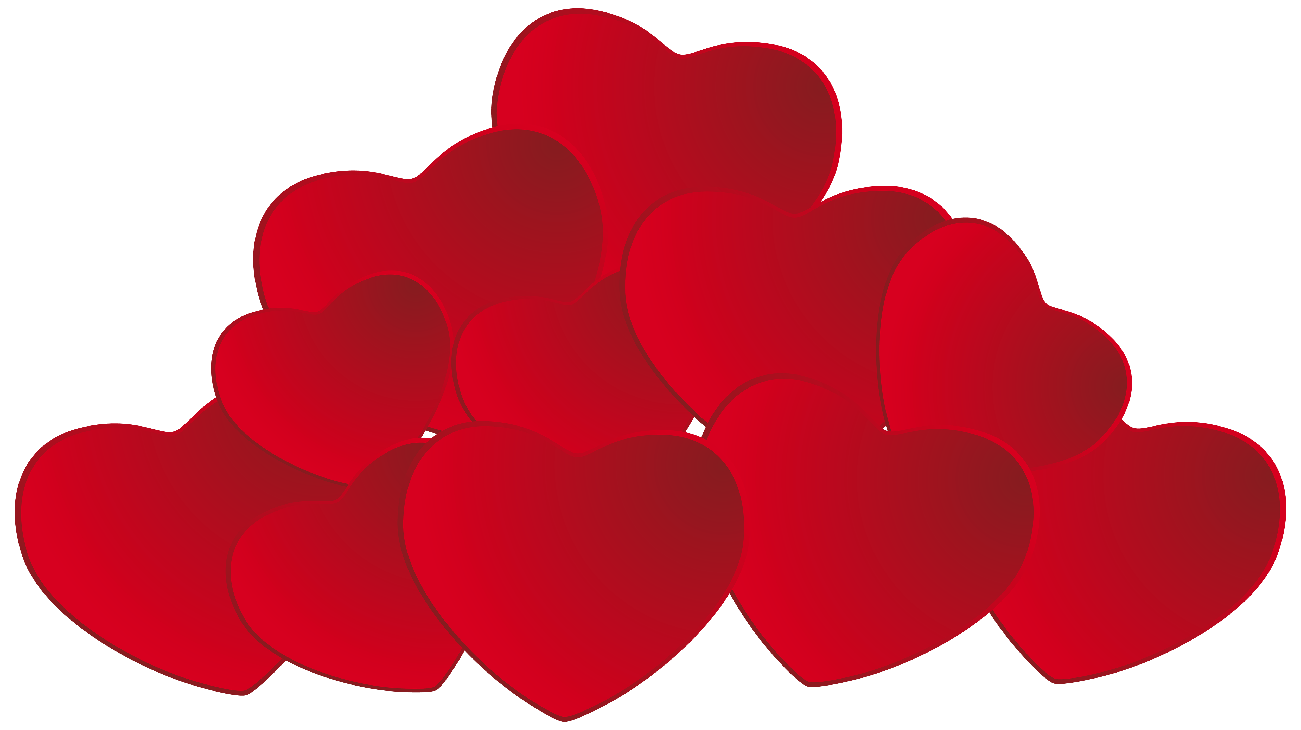 5000x2807 Pile Of Hearts Png Clipart